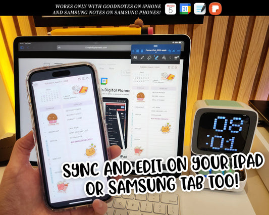 2026/2027 Digital Phone Planners Set for iPhone and Samsung - Goodnotes and Samsung Notes compatible